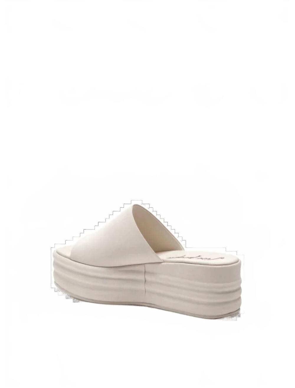 NEW FREE PEOPLE women's harbor platform sandals in vanilla - Picture 5 of 7